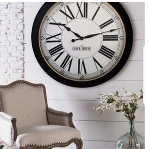 Wall Clock 30" Large wall clock, Hand Painted Custom Made